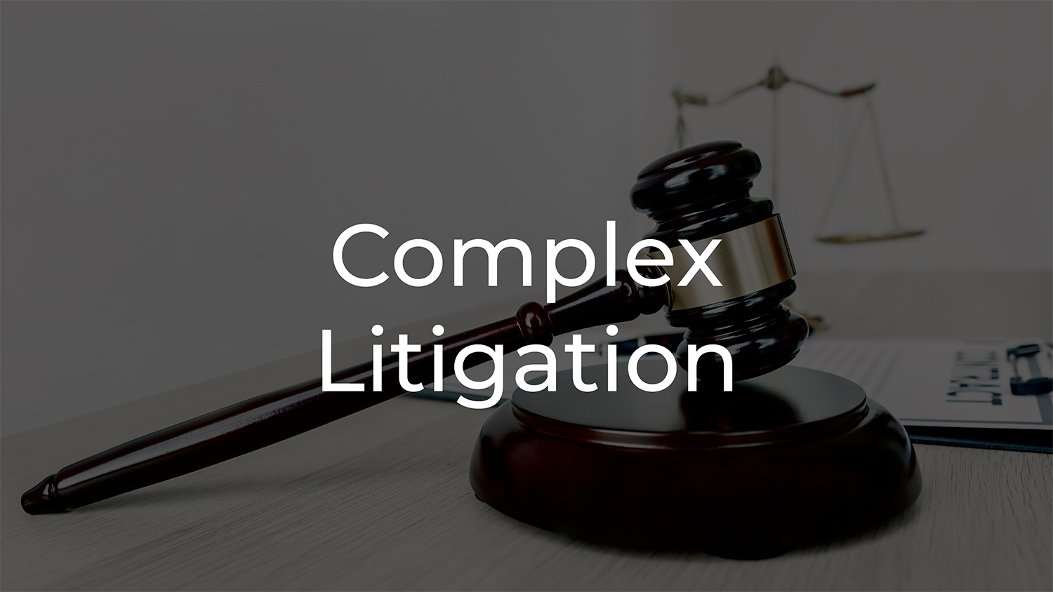 complex litigation